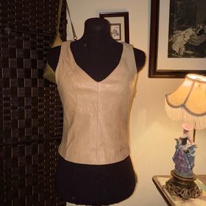 Danier Vintage Tan Leather Top